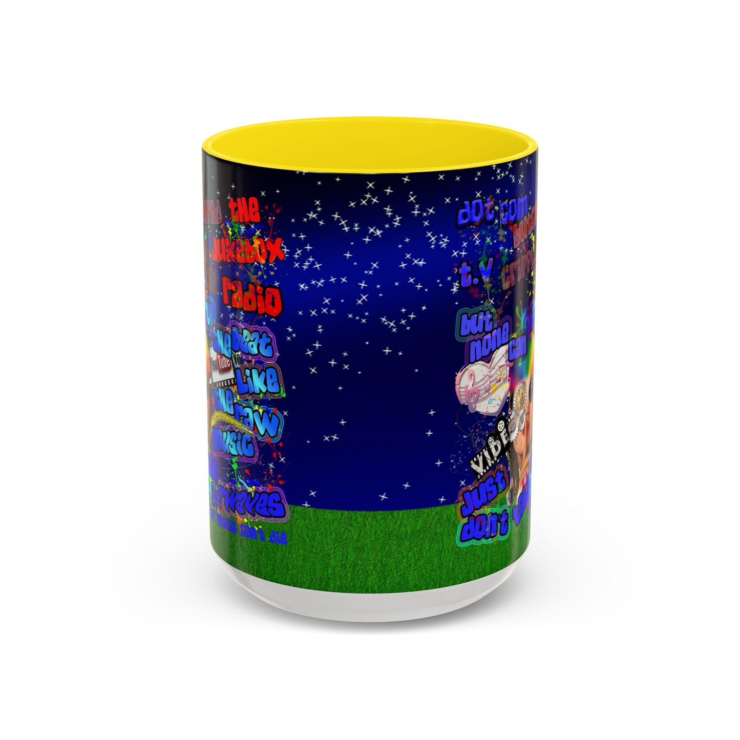 drop the beat - Accent Mug ('snoops' background)