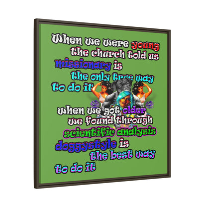 doggystyle - framed canvas art (green)