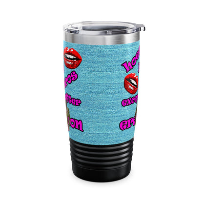hoes b4 bros - Ringneck Tumbler, 20oz (faded blue)