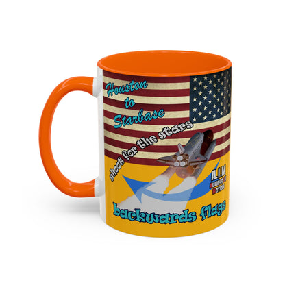 shoot for the stars - Accent Mug (yellow)