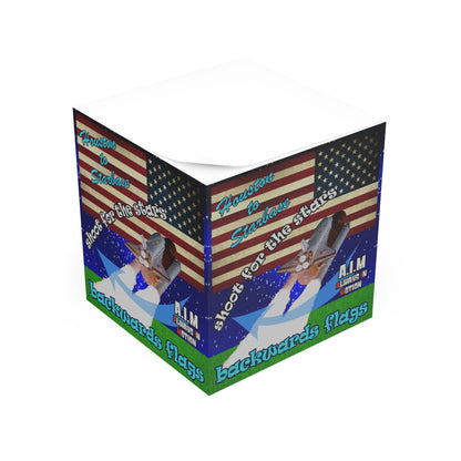 shoot for the stars - note cube (white marble)