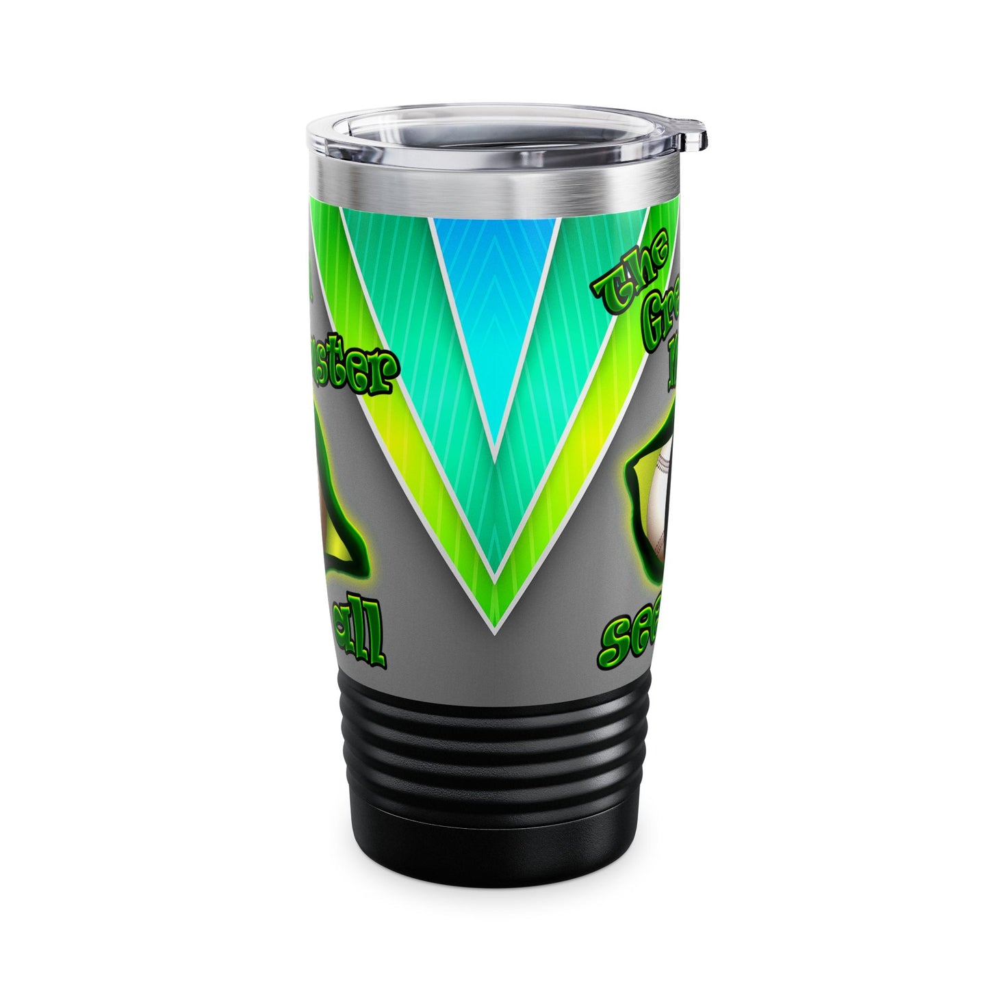 green monster - Ringneck Tumbler, 20oz (rainbow split)