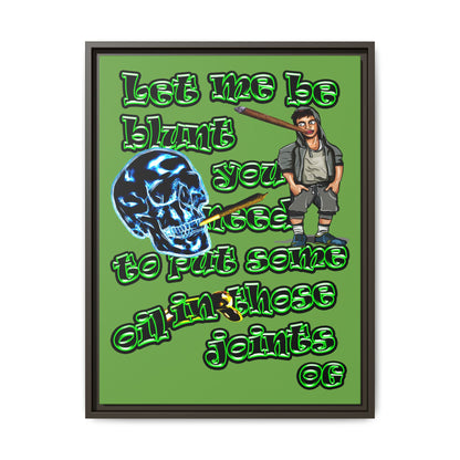 og - framed canvas art (green)