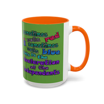 declaration of the independents - Accent Mug (green)