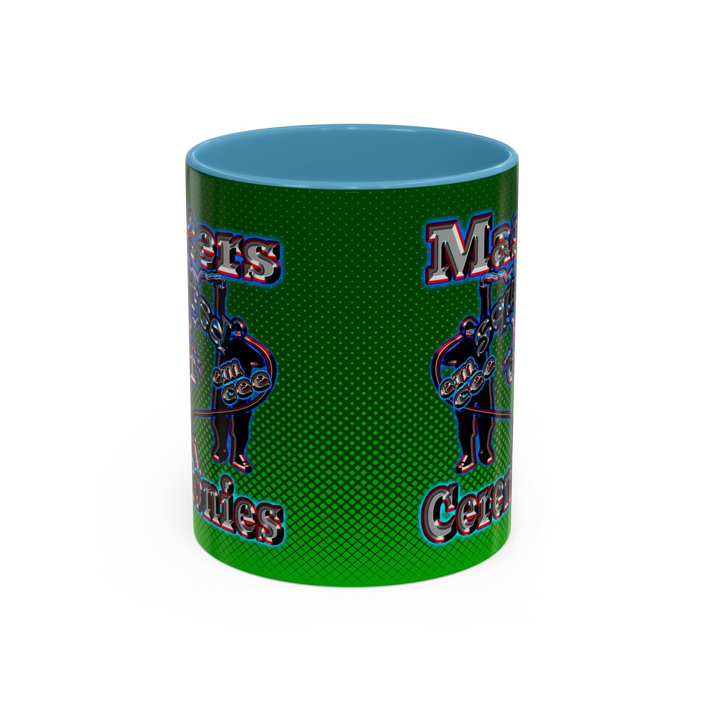 em cee squared - Accent Mug (logo green)