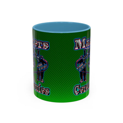 em cee squared - Accent Mug (logo green)