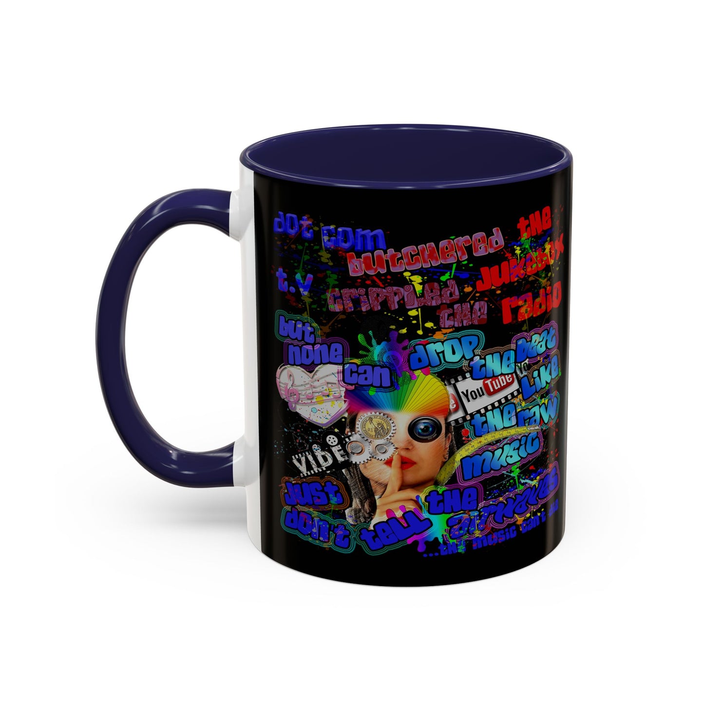 drop the beat - Accent Mug (black)