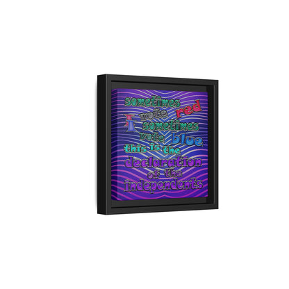 declaration of the independents - framed canvas art (purple wave)