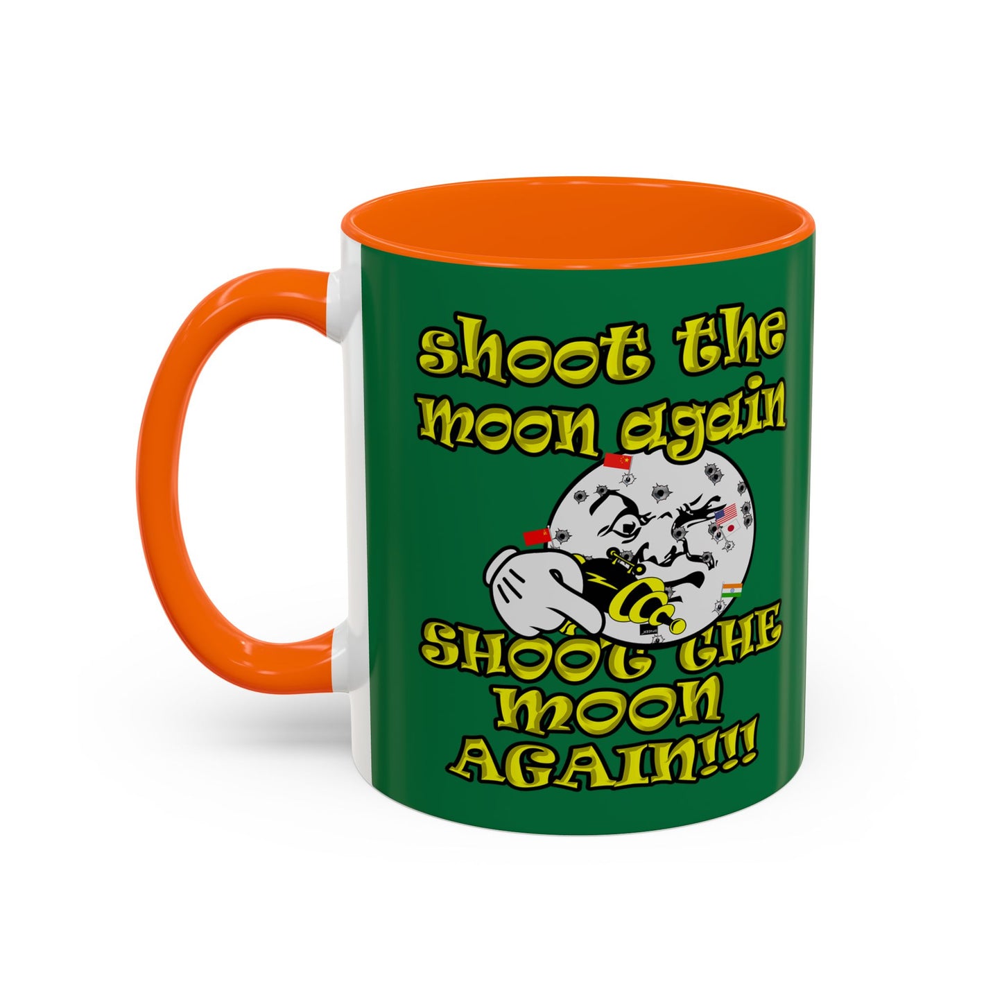 shoot the moon again - Accent Mug (dark green)