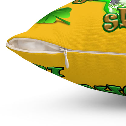 celtics logo - Spun Polyester Square Pillow - (yellow)