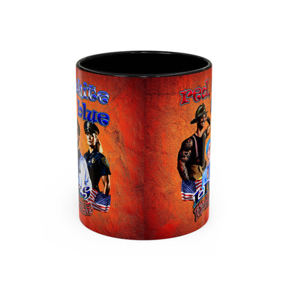 rw&b lives matter - Accent Mug (burnt orange)