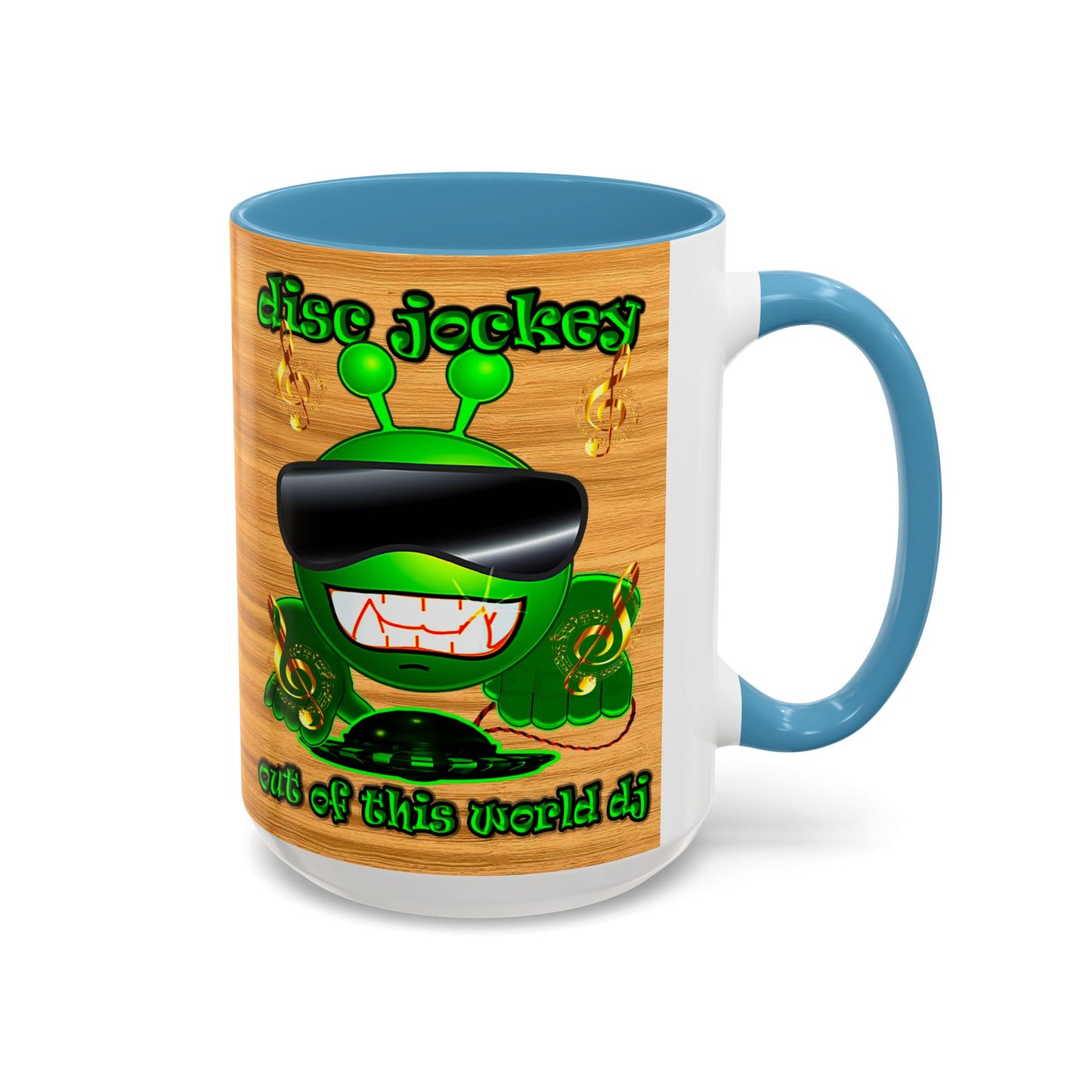 disc jockey - Accent Mug (butterscotch wood finish)