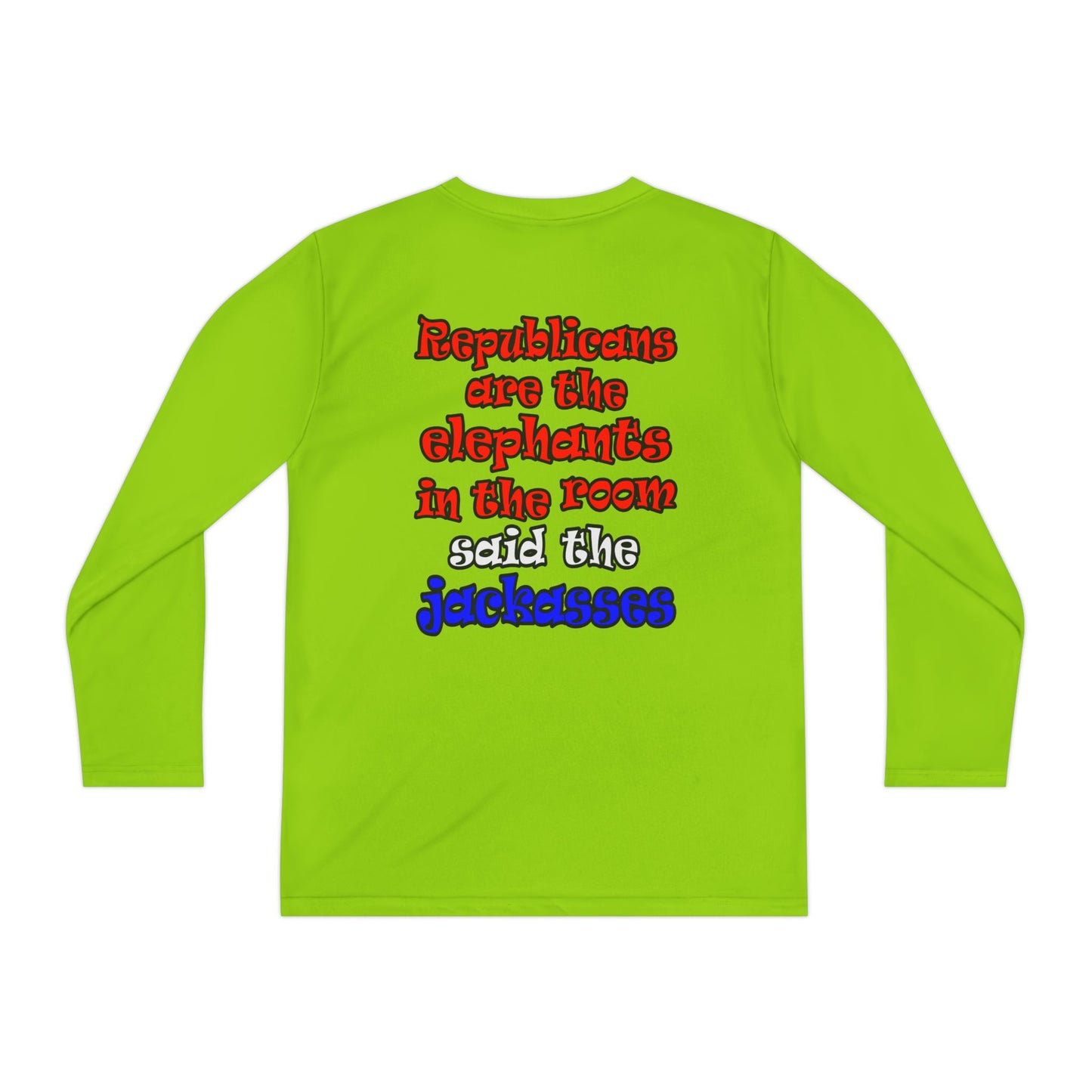 donkeys and elephants - Youth Long Sleeve Competitor Tee