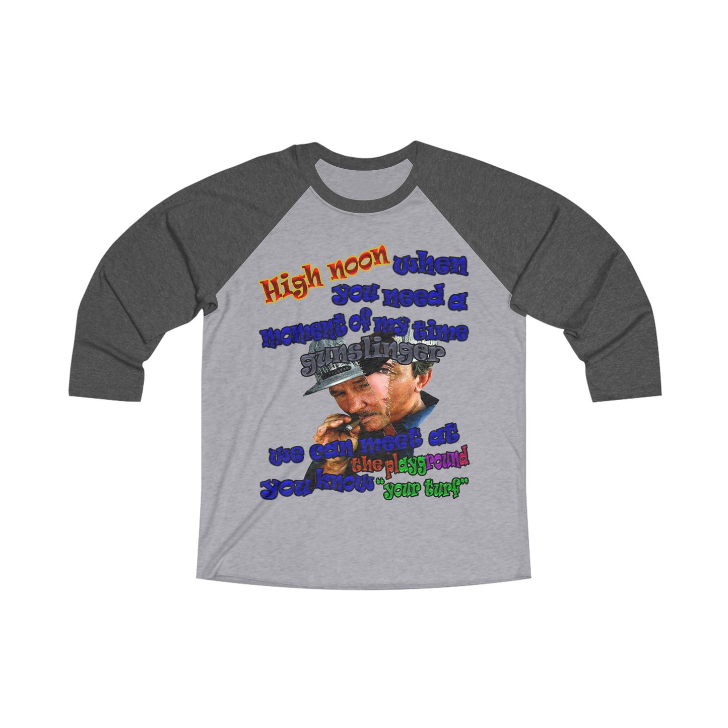 high noon - Unisex Tri-Blend 3\4 Raglan Tee