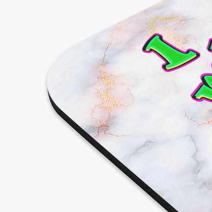 noticed you noticing - Mouse Pad (Rectangle) (white marble)