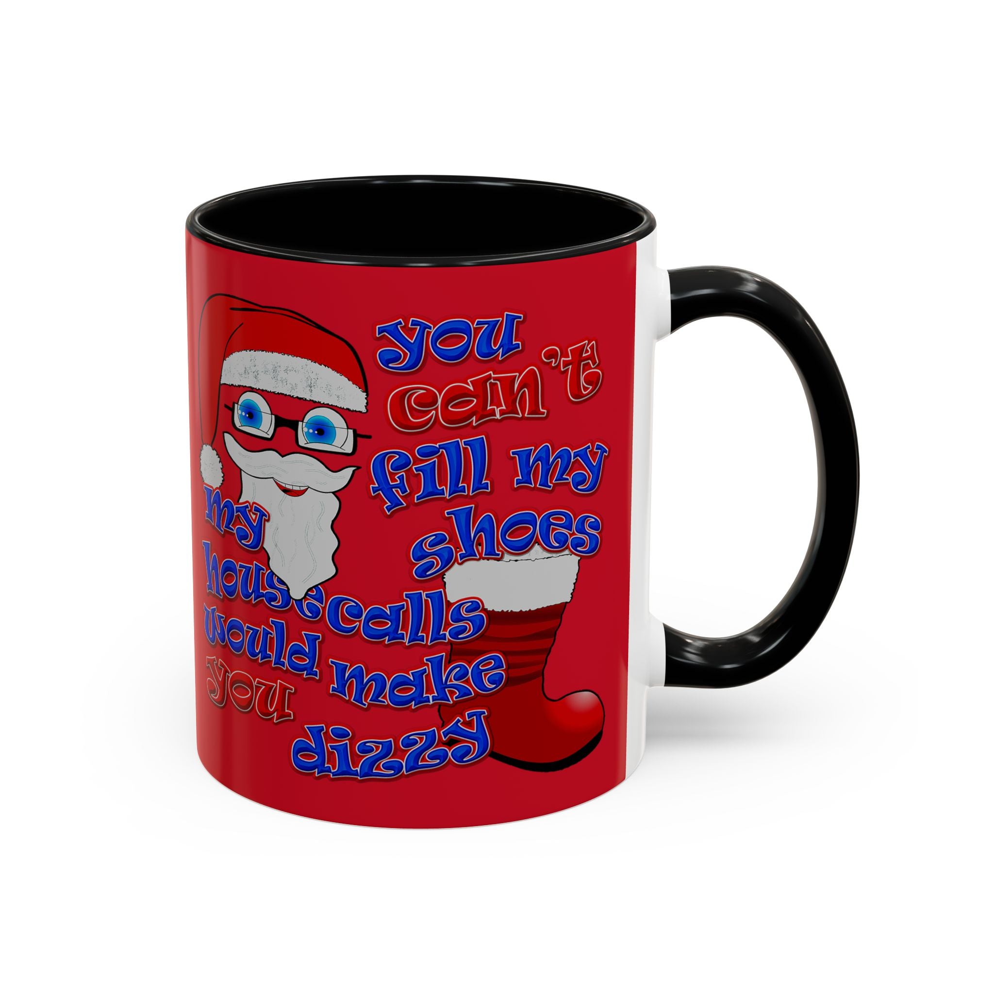santa's shoes - Accent Mug (dark red)