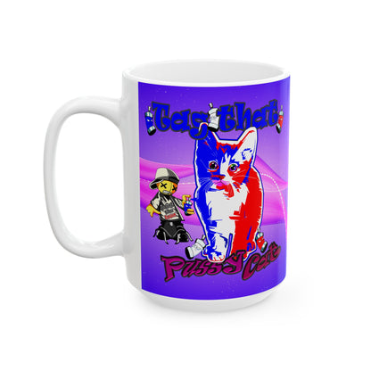tag that - White Mug (purple-pink wave)