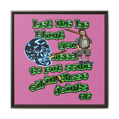 og - framed canvas art (light pink)