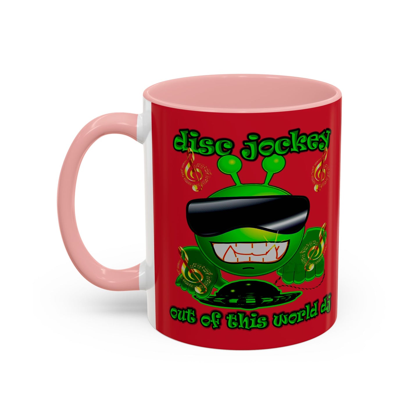 disc jockey - Accent Mug (dark red)