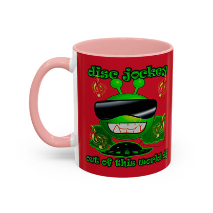 disc jockey - Accent Mug (dark red)