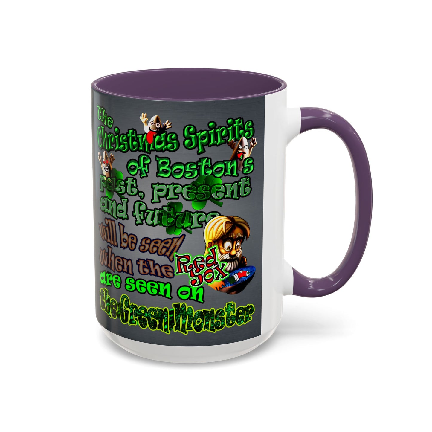 christmas spirits of boston - Accent Mug (grey-light grey)