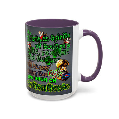 christmas spirits of boston - Accent Mug (grey-light grey)