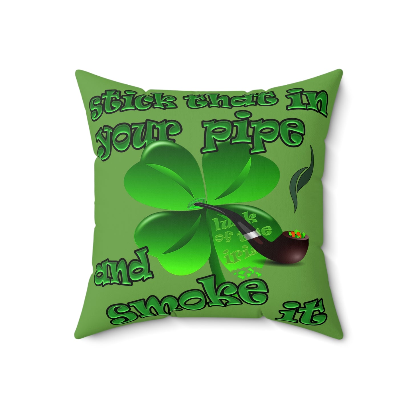 celtics logo - Spun Polyester Square Pillow - (green)