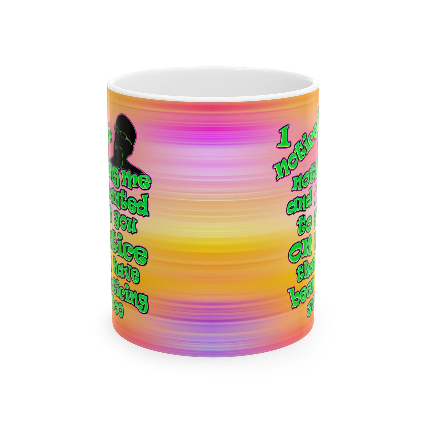 noticed you noticing - White Mug (color blur)