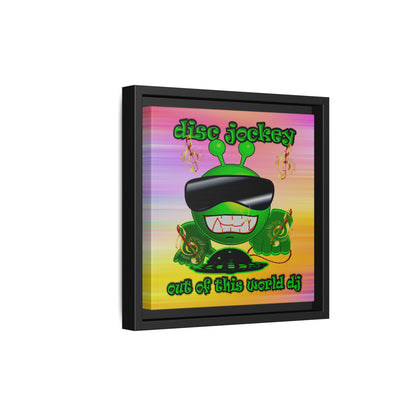 disc jockey - framed canvas art (color blur)