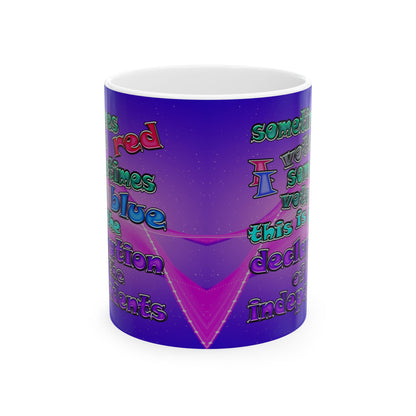 declaration of the independents - White Mug (purple-pink wave)