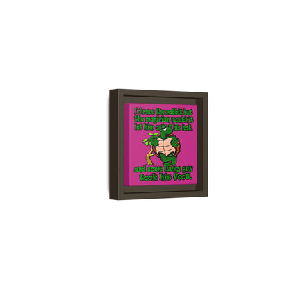 turtle race - framed canvas art (pink)