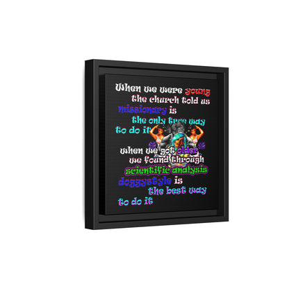 doggystyle - framed canvas art (black)