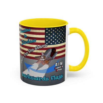 shoot for the stars - Accent Mug (grey-light grey)