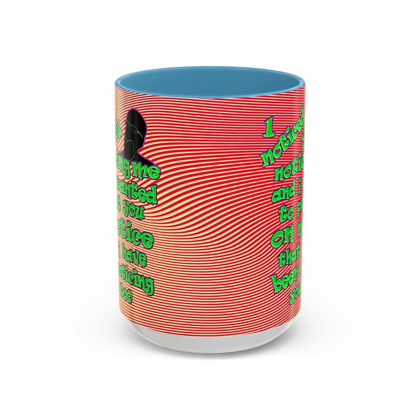 noticed you noticing - Accent Mug (yellow-orange wave)