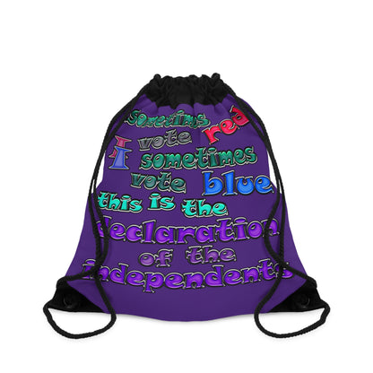 declaration of the independents - Drawstring Bag (purple)
