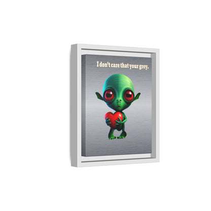 I don't care that your grey - framed canvas art (brushed nickel)