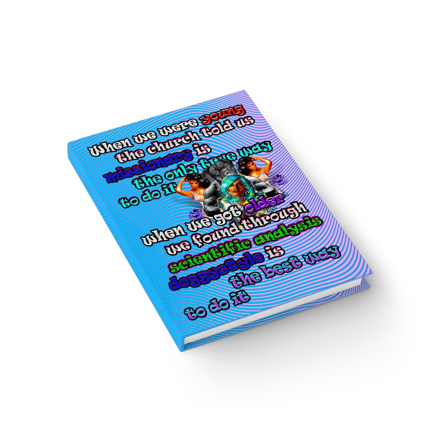 doggystyle - journal-lined (light blue-purple wave)
