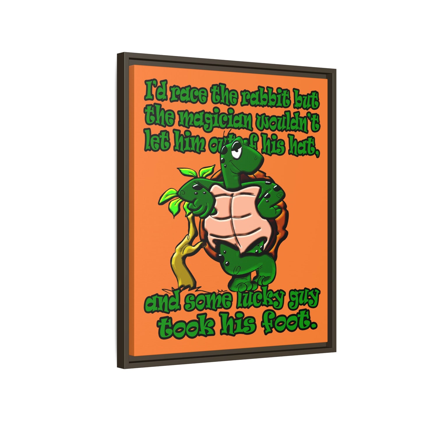 turtle race - framed canvas art (crusta)