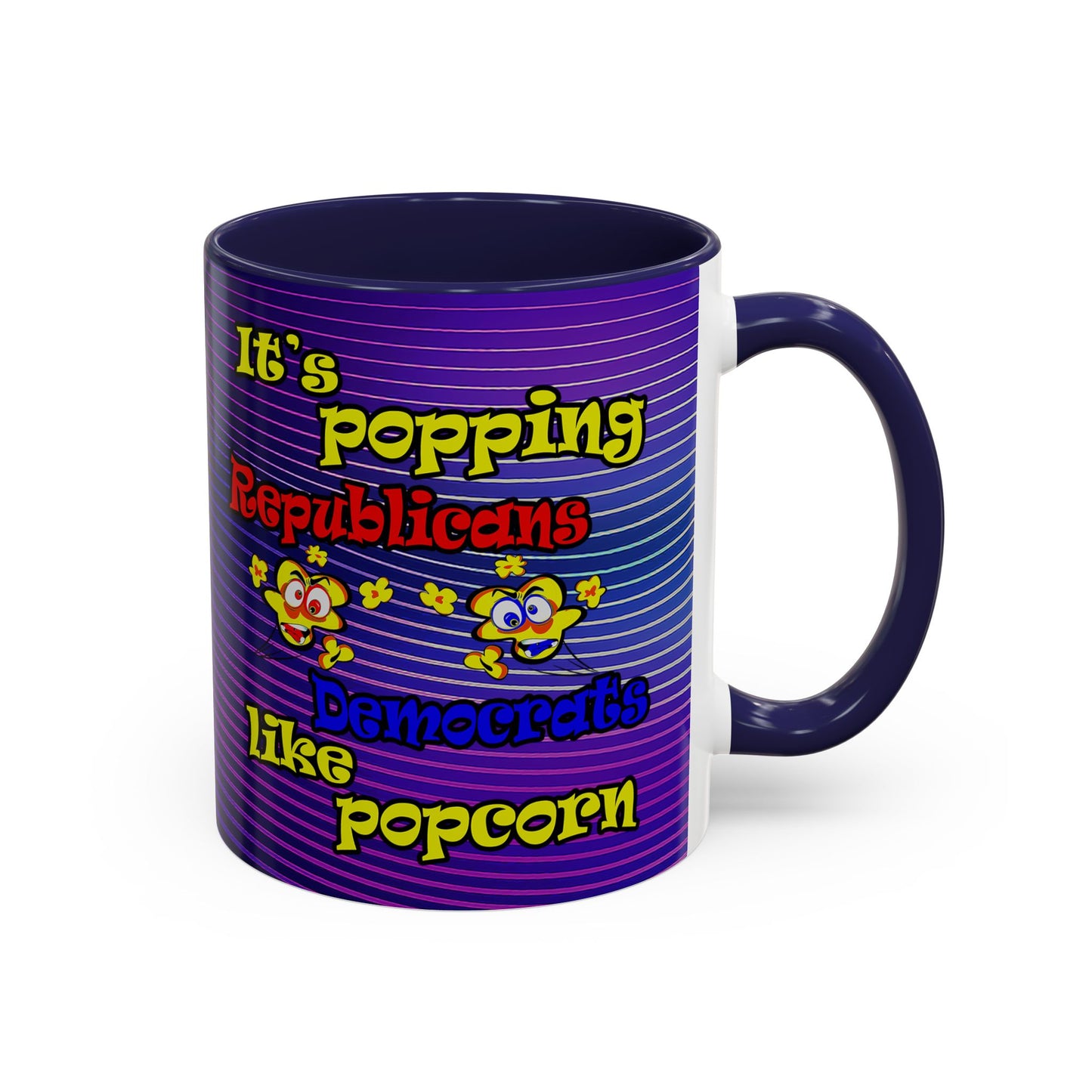 popping like popcorn - Accent Mug (purple wave)