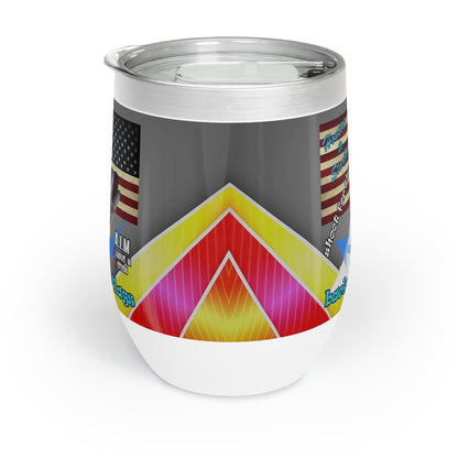 shoot for the stars - Chill Wine Tumbler (rainbow split)