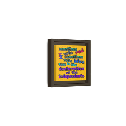 declaration of the independents - framed canvas art (yellow)