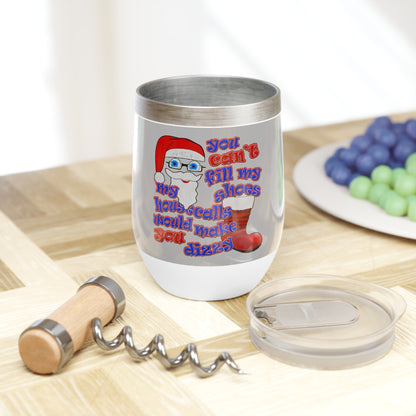 santa's shoes - Chill Wine Tumbler (light grey)