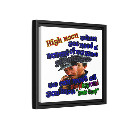 high noon - framed canvas art (white)
