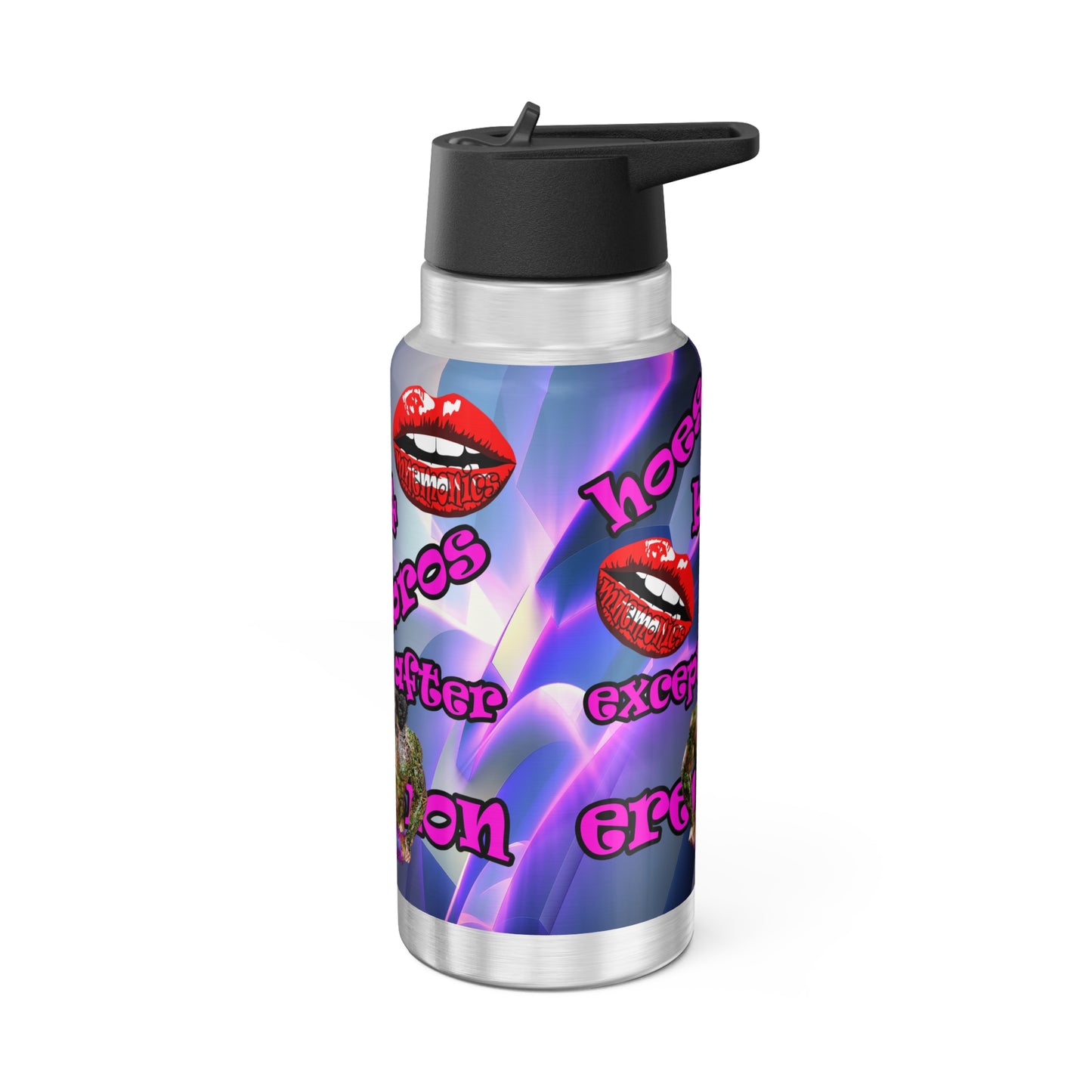 hoes b4 bros - Gator Tumbler, 32oz  (grey-pink wave)