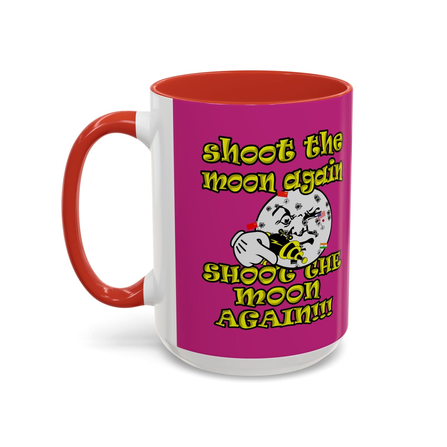 shoot the moon again - Accent Mug (pink)