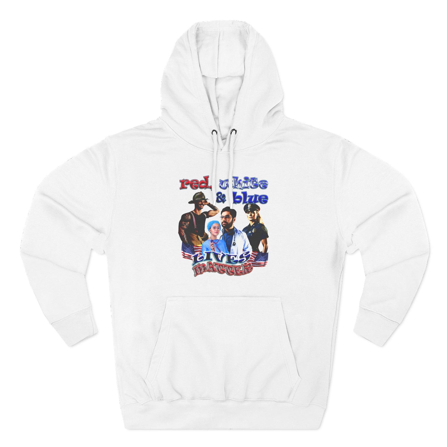 rw&b lives matter - Three-Panel Fleece Hoodie