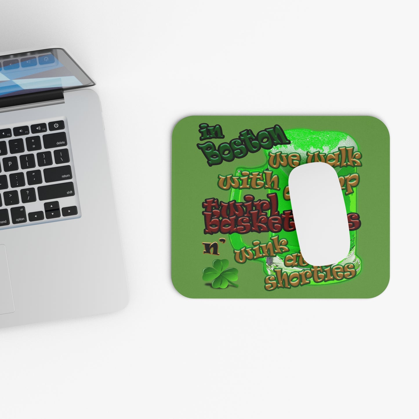 celtics logo - Mouse Pad (Rectangle) (green)
