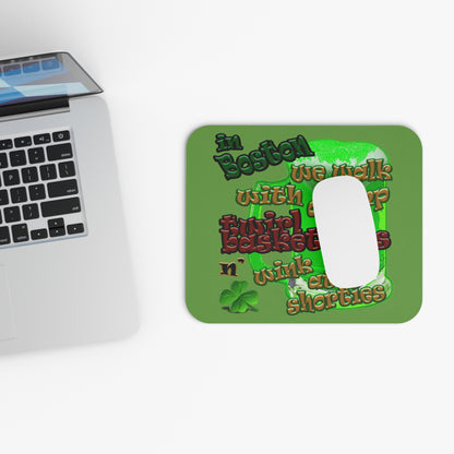celtics logo - Mouse Pad (Rectangle) (green)