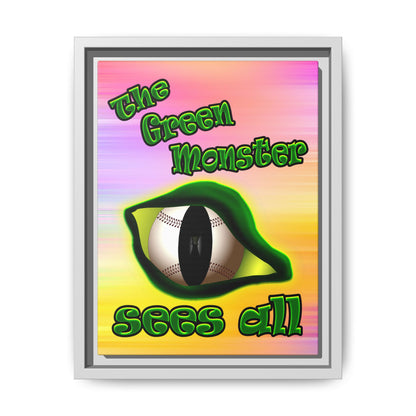 green monster - framed canvas art (color blur)