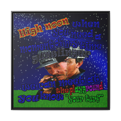 high noon - framed canvas art ('snoops' background)